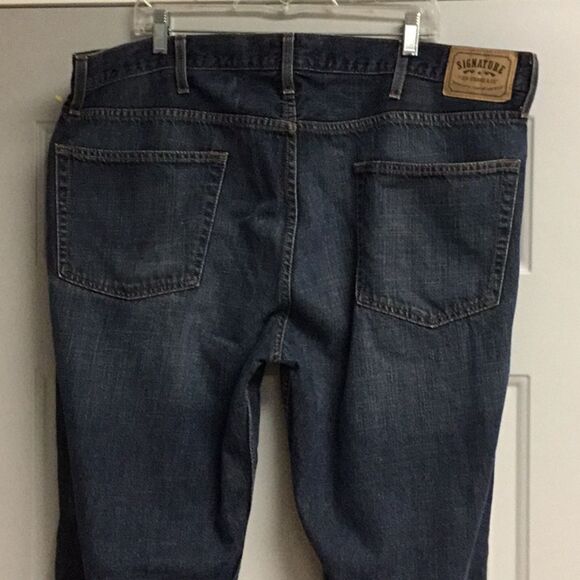 Men’s Levi Signature Straight Blue Jeans Size 42 X 32 - Picture 4 of 7